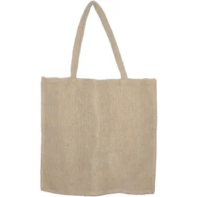 100% Natural Jute and Cotton Burlap Reusable Shopping Bag