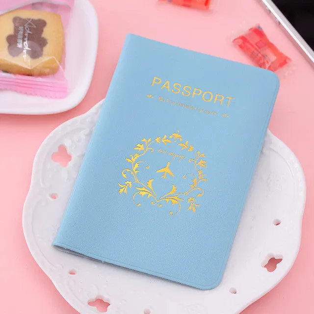 1pc Fashion New Passport Holder Documents Bag Sweet Trojan Travel Passport Cover Card Case Travel Accessories