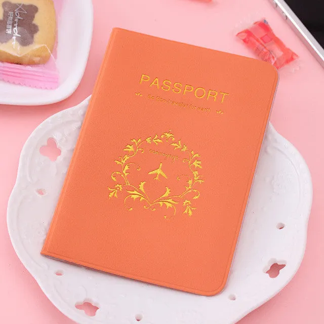 1pc Fashion New Passport Holder Documents Bag Sweet Trojan Travel Passport Cover Card Case Travel Accessories