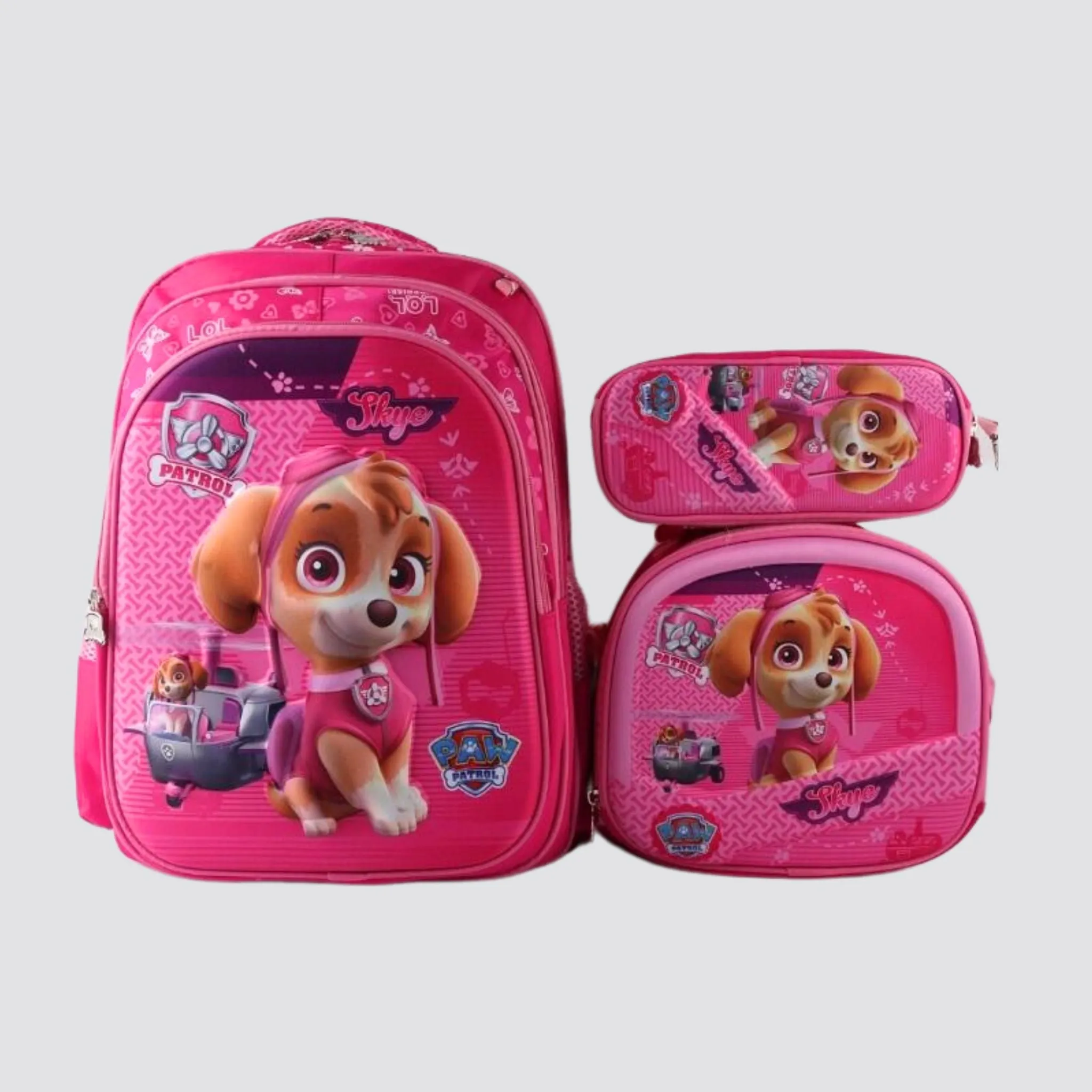 3603 Paw Patrol Girls Backpack / Trolley Set