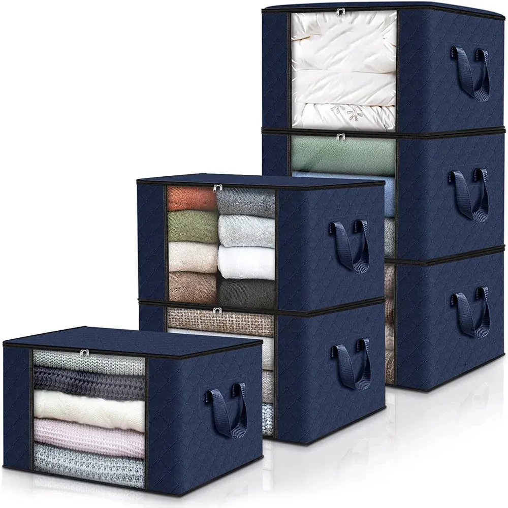 4-6Pcs Quilt Clothes Storage Bag, Big Capacity Clothes Organizer, Quilt Moisture Proof Pouch, Organizers for Quilt Clothes Duvet