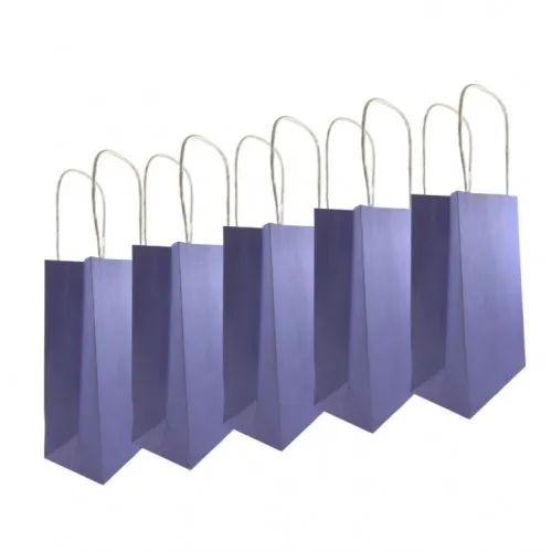 5pk Pastel Lavender Paper Party Gift Bags