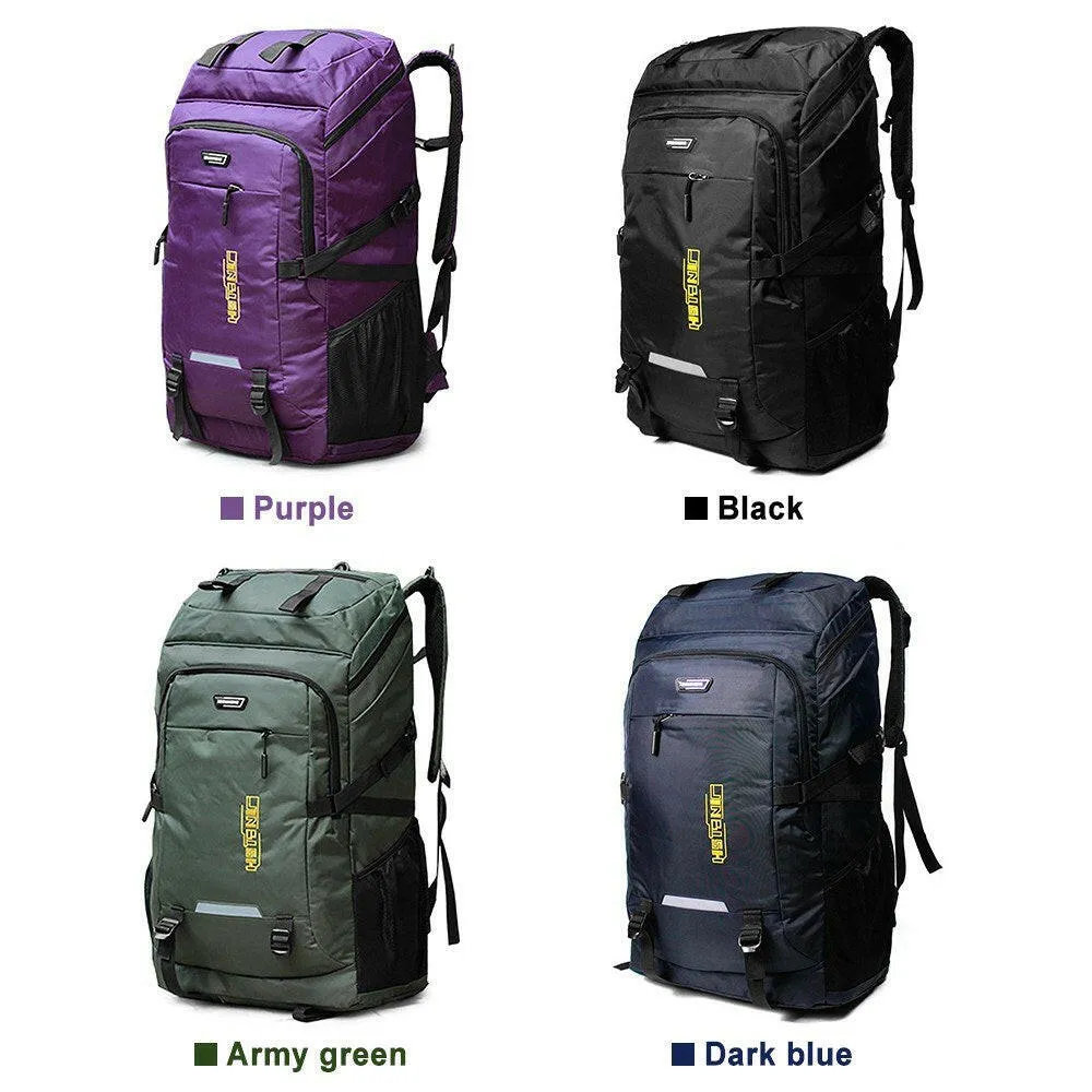 80L Mountaineering Backpack Waterproof Outdoor Running Bag Bicycle Bag Large Capacity Riding Bag Breathable Jogging Travel Daypack Bag for Riding Running Hiking Camping