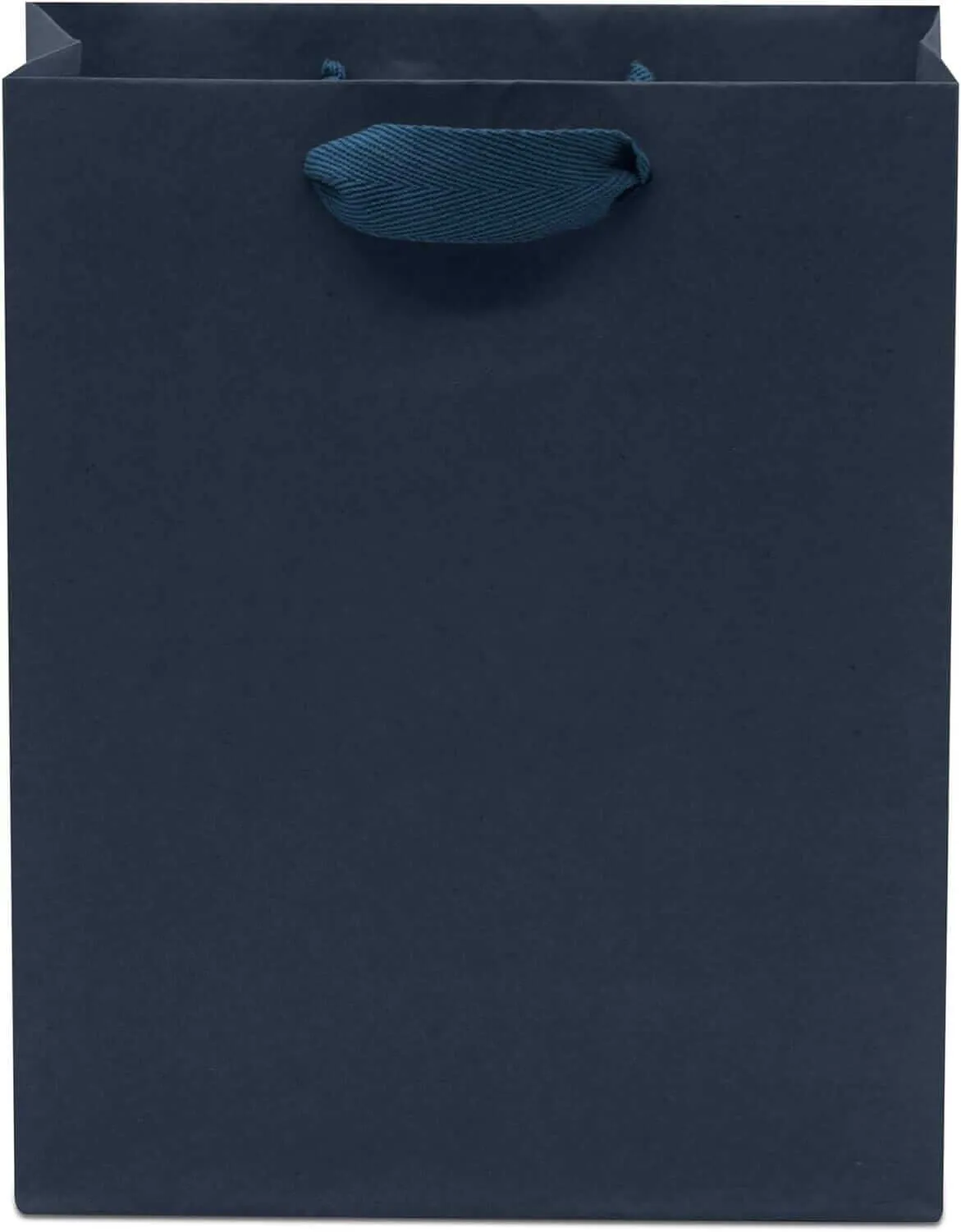 8x4x10 Small Navy Blue Paper Bags with Ribbon Handles