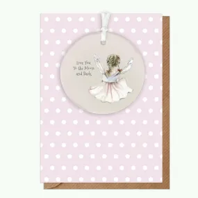 A6 Greeting Card with Ceramic Keepsake - Fairy