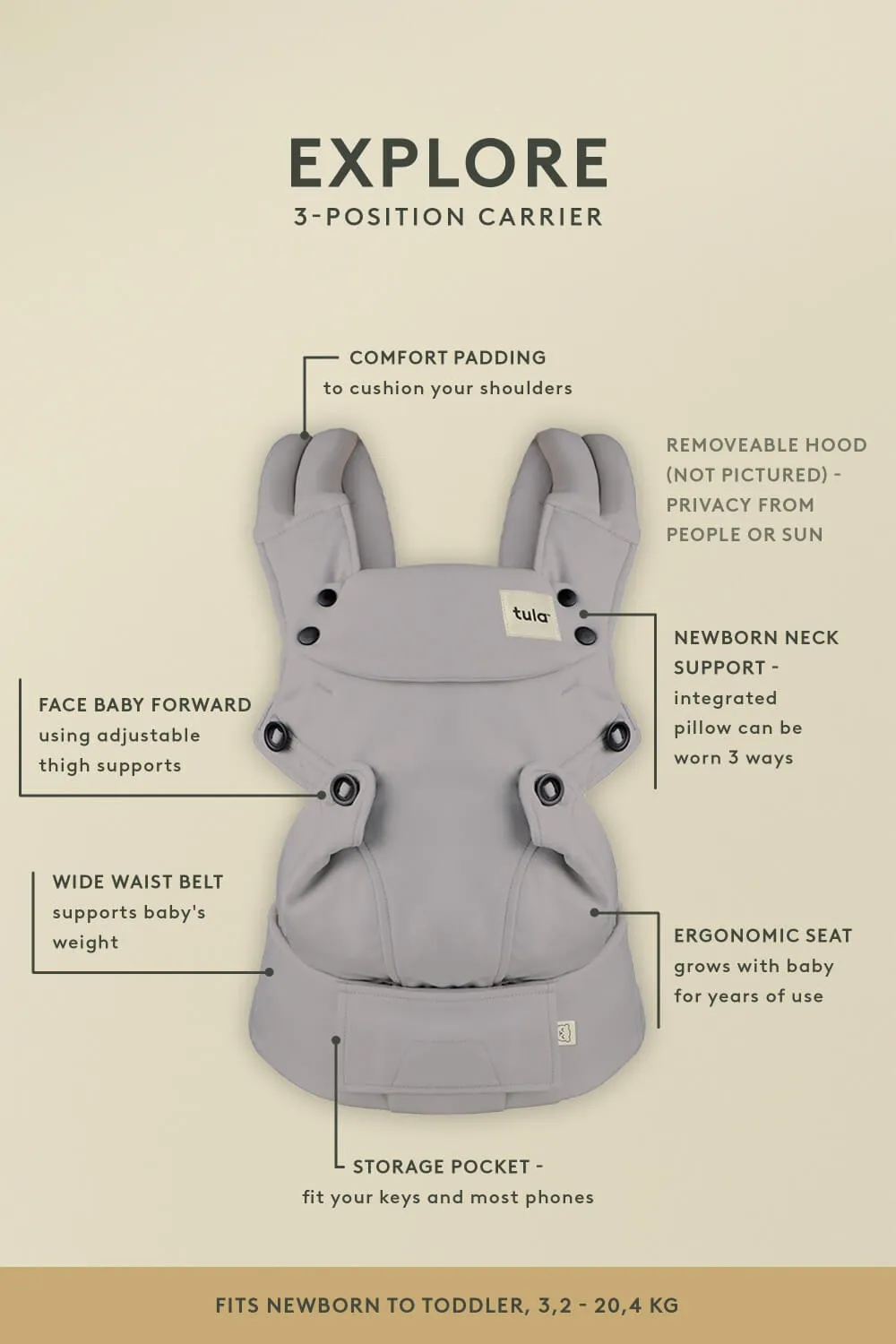 Agate Classic - Hemp Explore Baby Carrier