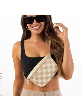 ALOHA COLLECTION Checkmate Mini Hip Pack - Creme/Dune