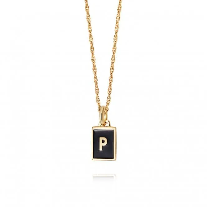 Alphabet Initial 18ct Gold Plated P Necklace BETP_GP