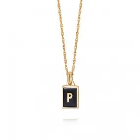 Alphabet Initial 18ct Gold Plated P Necklace BETP_GP