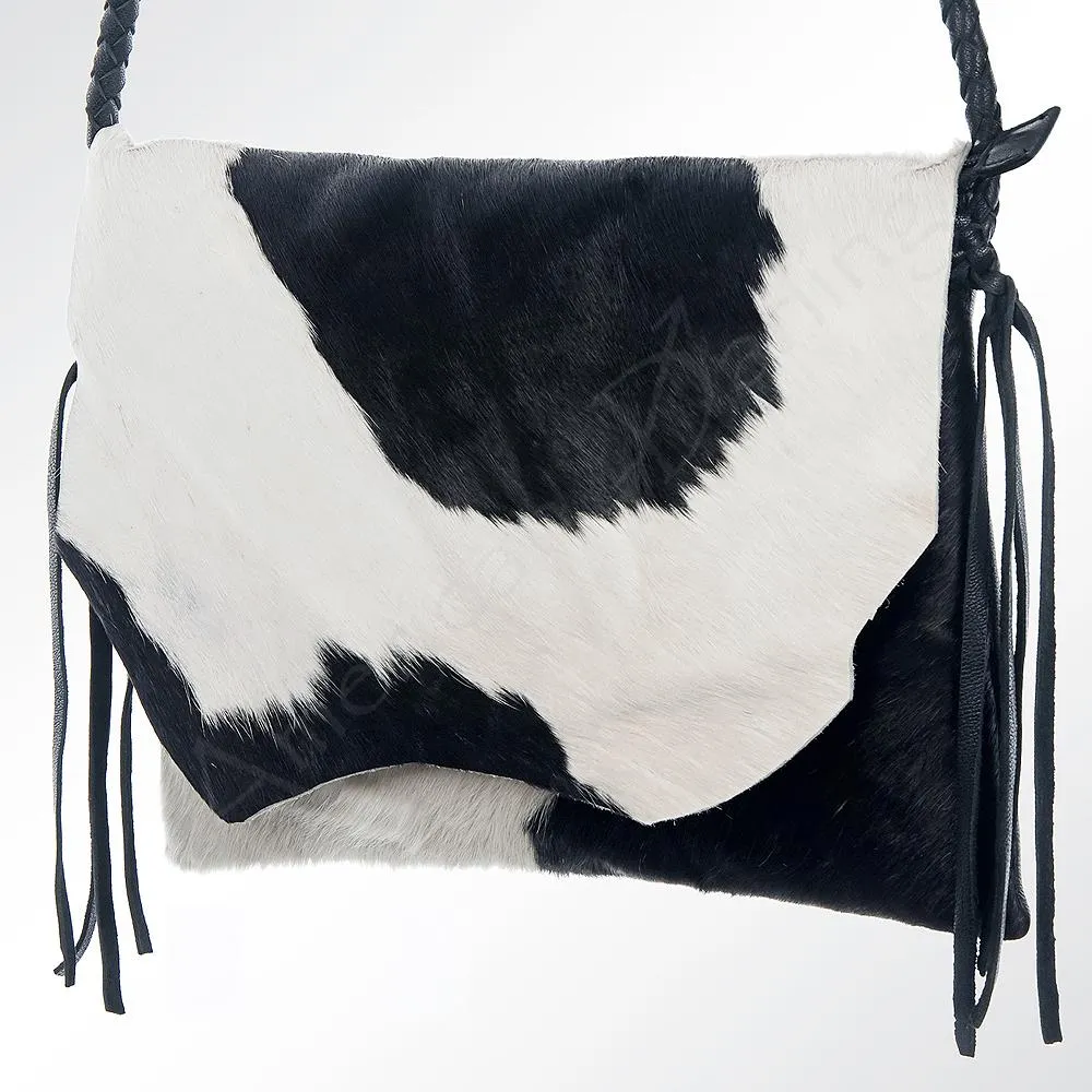 American Darling Conceal Carry Black/White Cowhide Purse