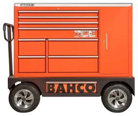 Bahco 1475KXXL8CWTSS C75 XL 8 Drawer 53" Orange  53" Special Tool Trolley with 8 Drawers and Side Cabinet