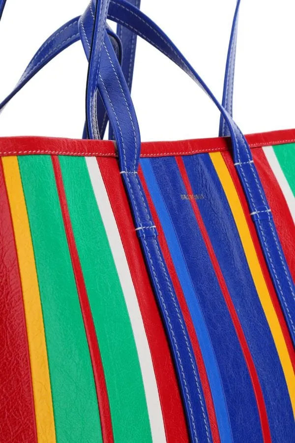 BALENCIAGA | Multicolor leather large Barber shopping bag