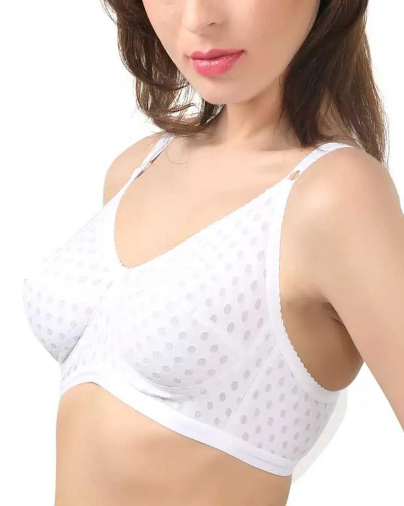 Black Plain Dotted Bra - 1579 - Bodycare - Black