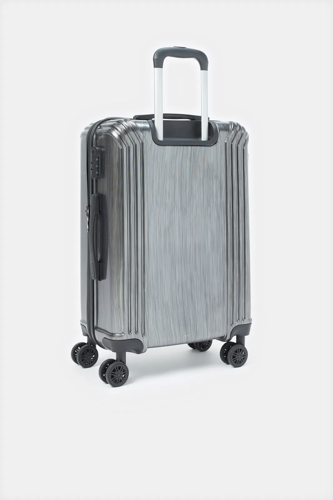 Black Textured Trolley Luggage Trolley (24 Inch)