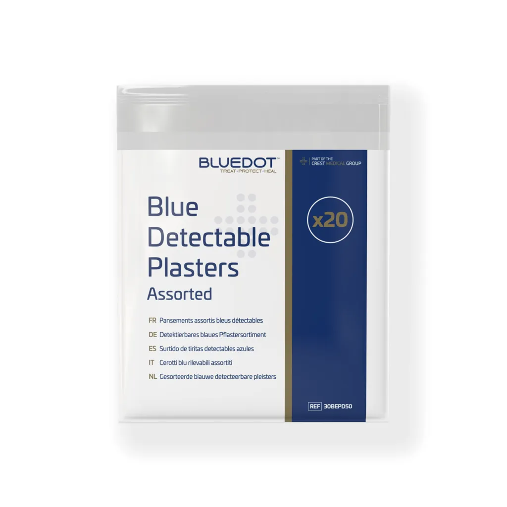 Blue Dot Assorted Blue Detectable Plasters (Bag 20)