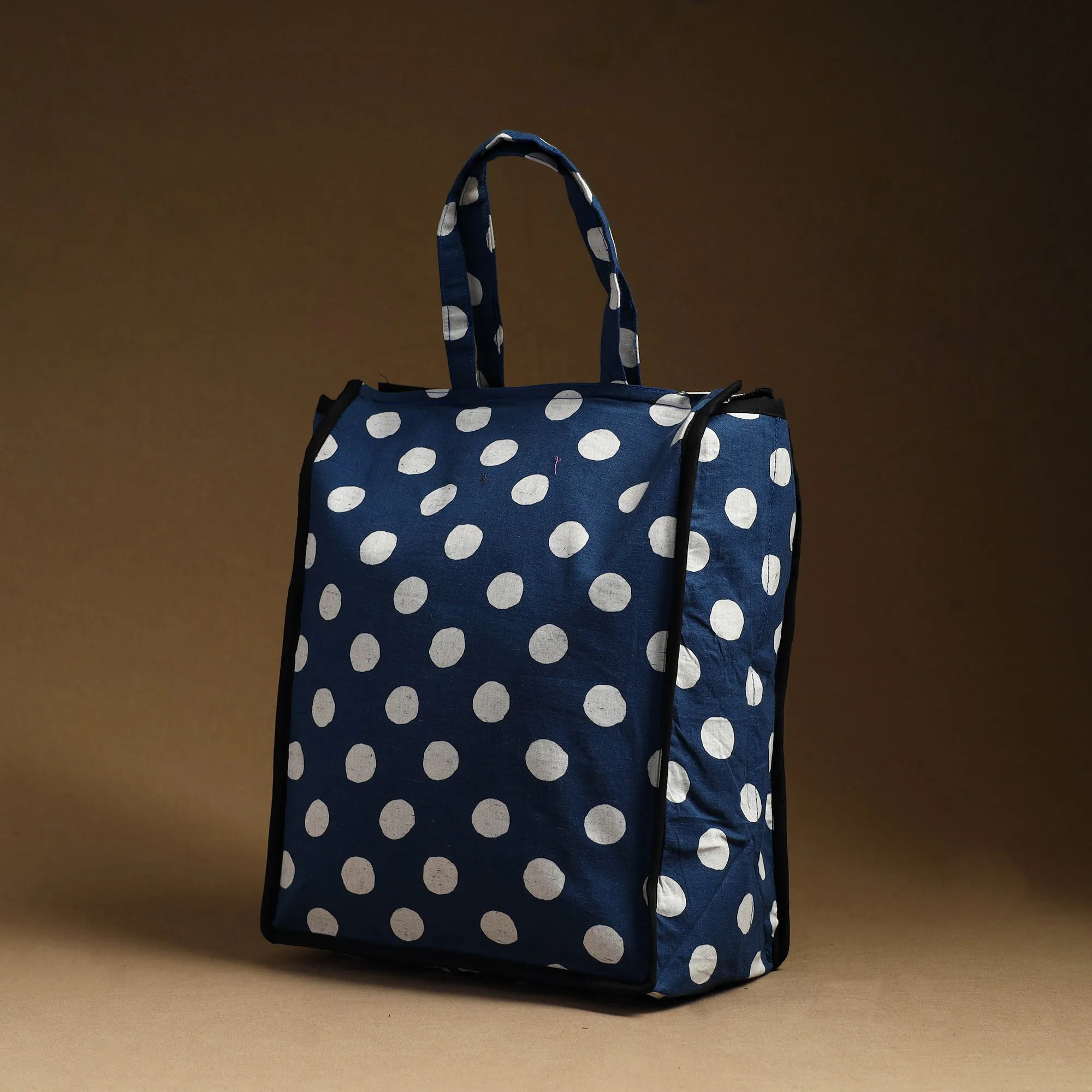 Blue - Handcrafted Cotton Shopping Hand Bag 23