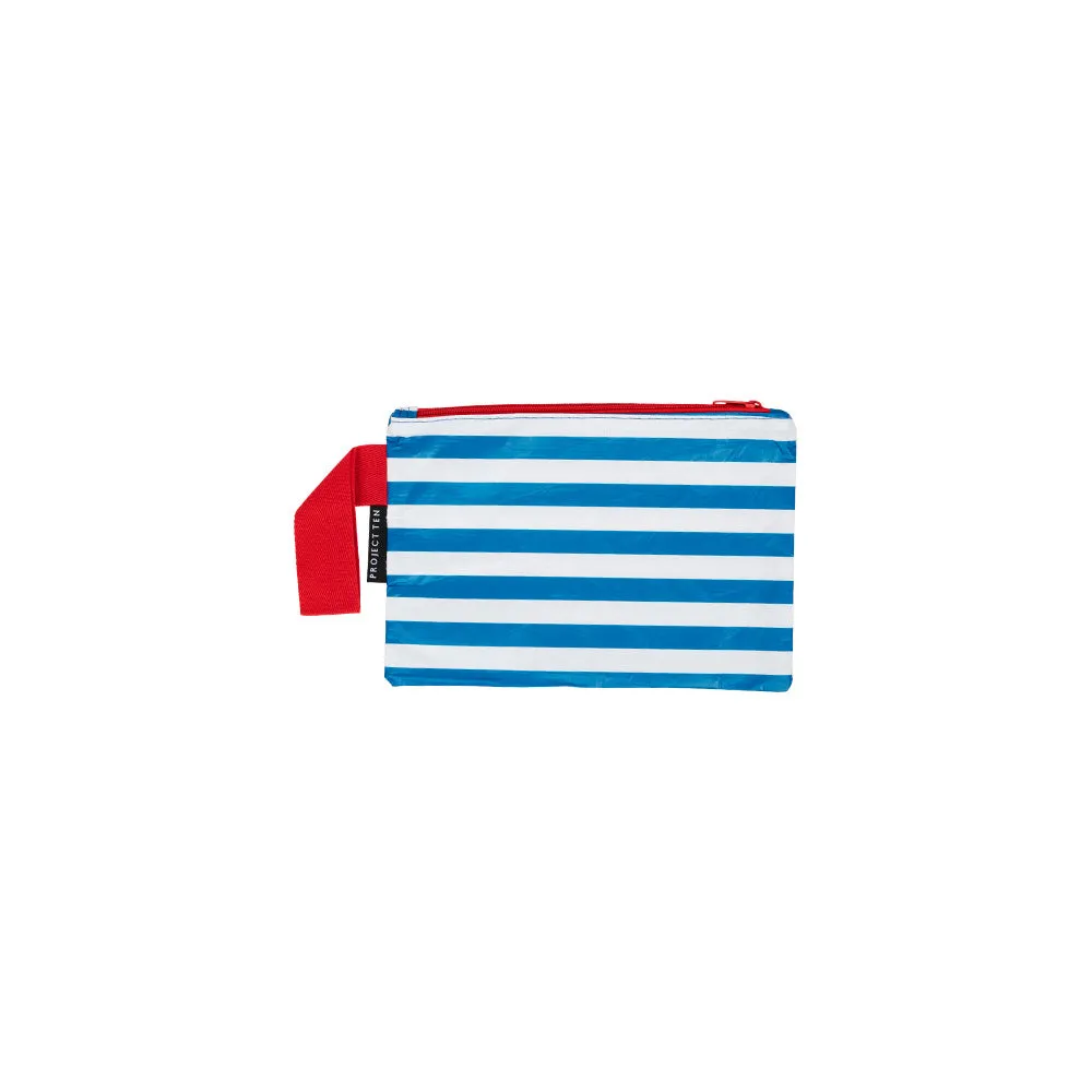 Breton Stripe Mini Zip Pouch