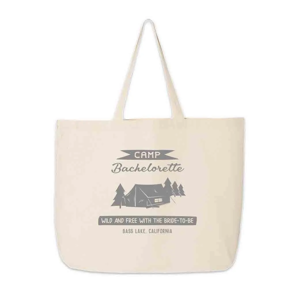 Camp Bachelorette Custom Printed Weekend Tote Bag