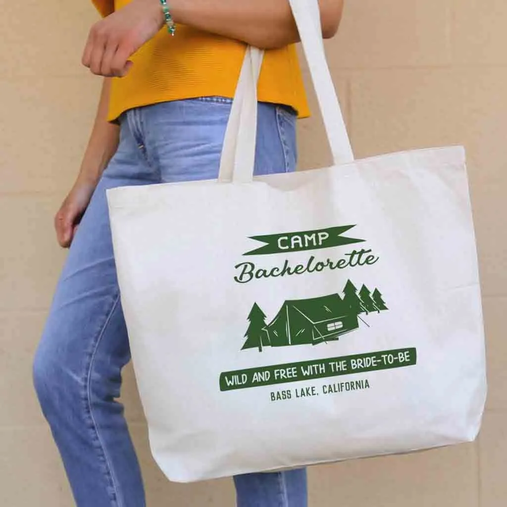 Camp Bachelorette Custom Printed Weekend Tote Bag