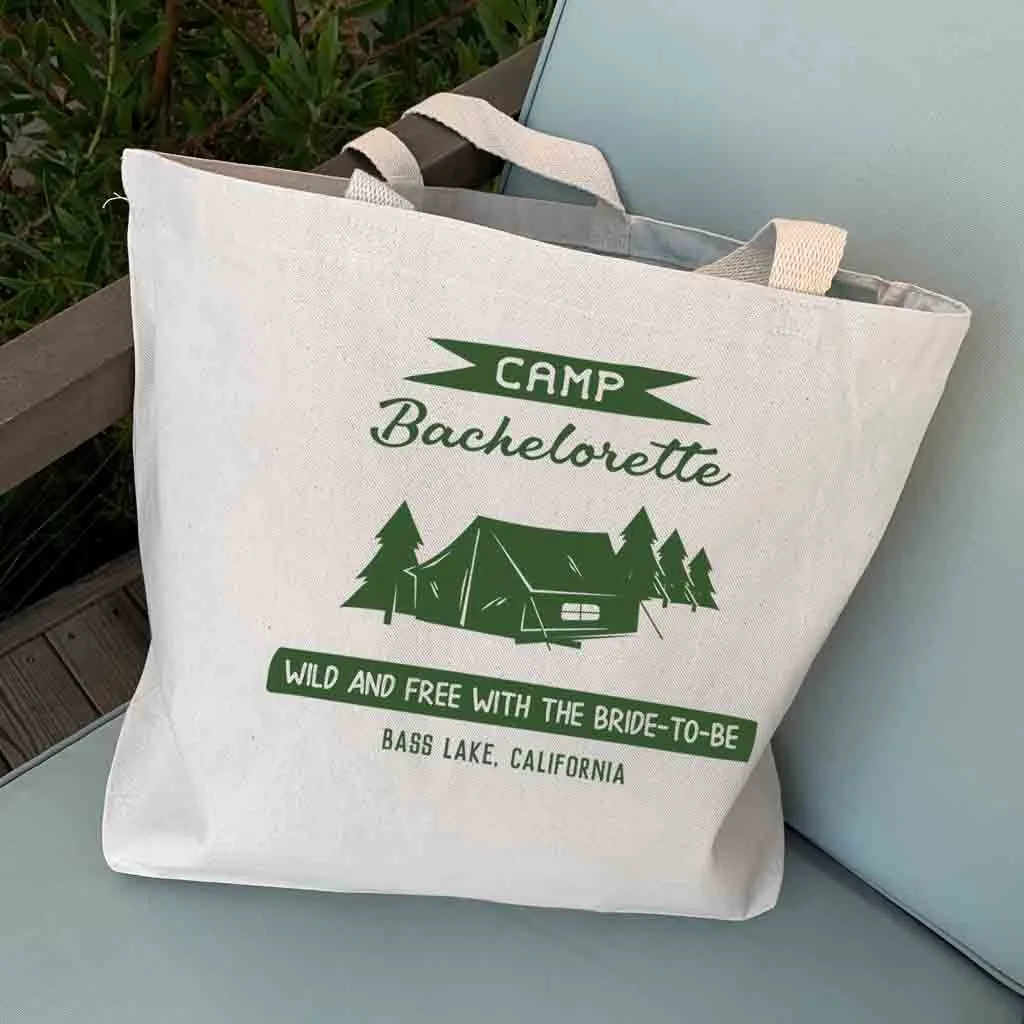 Camp Bachelorette Custom Printed Weekend Tote Bag