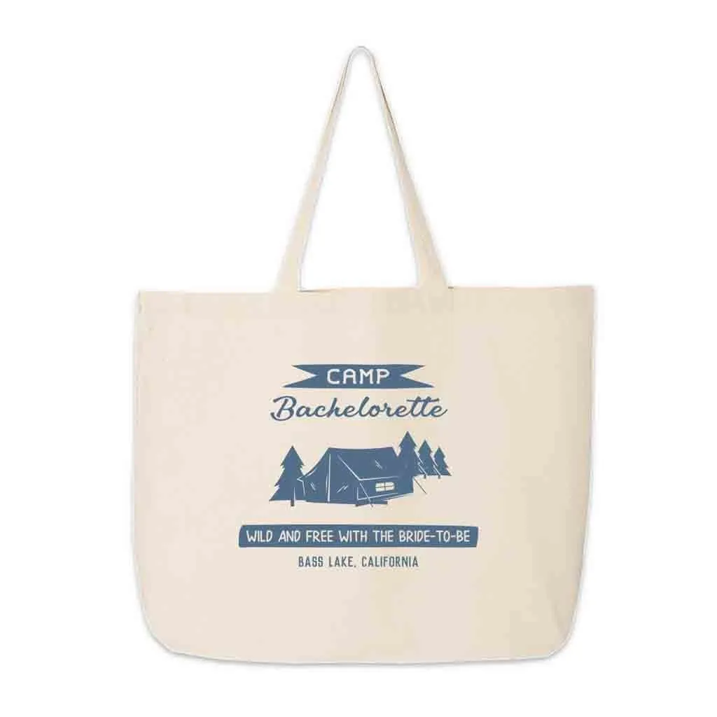 Camp Bachelorette Custom Printed Weekend Tote Bag