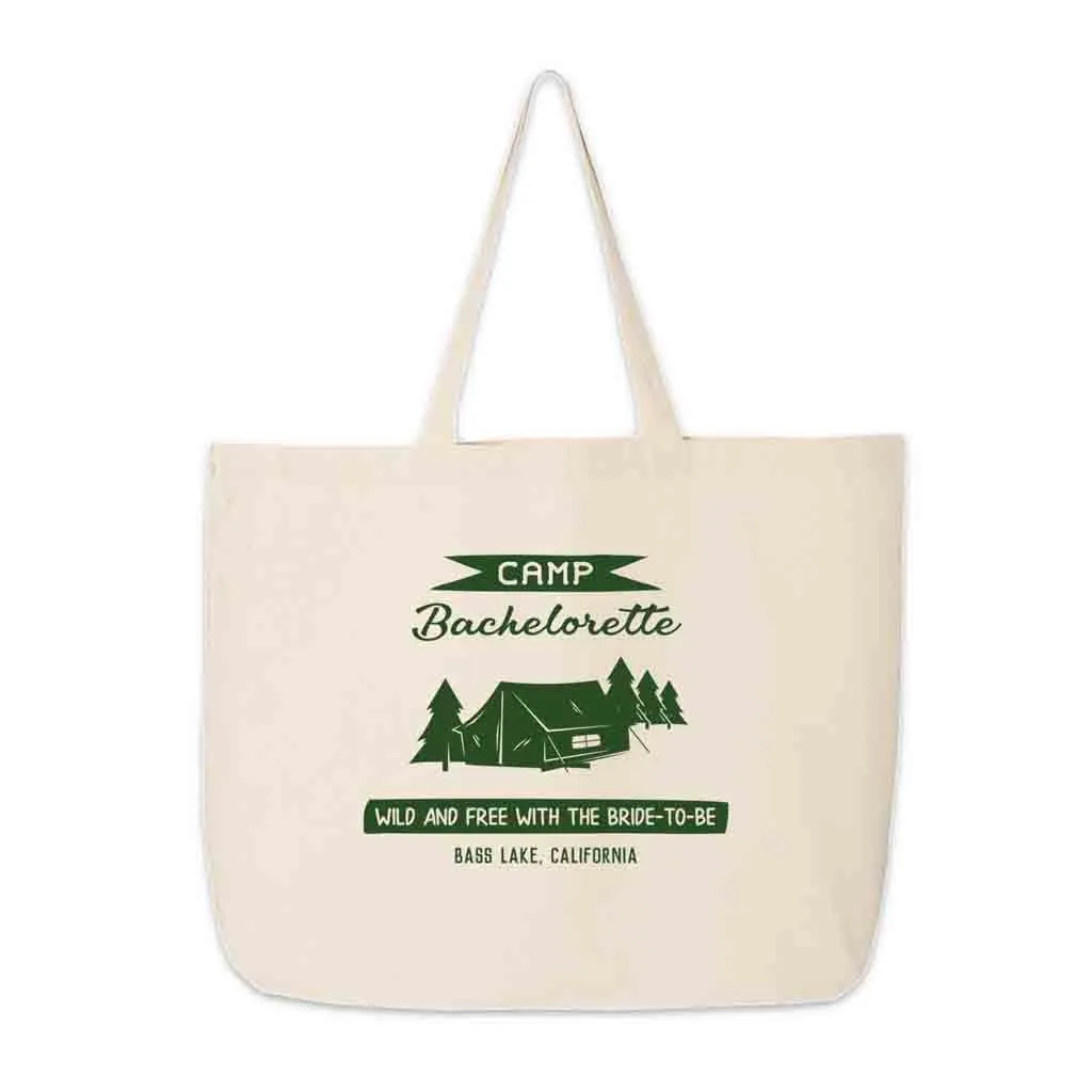 Camp Bachelorette Custom Printed Weekend Tote Bag