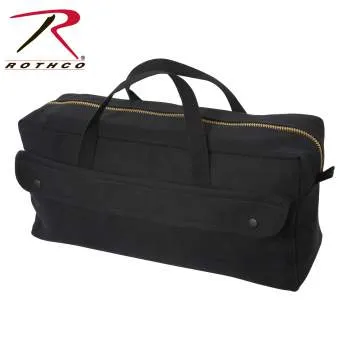 Canvas Jumbo Tool Bag With Brass Zipper