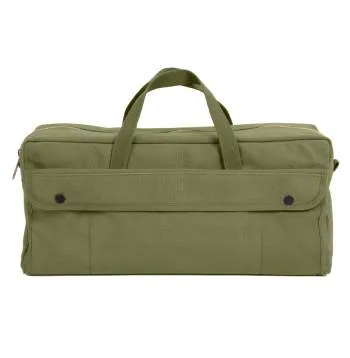 Canvas Jumbo Tool Bag With Brass Zipper