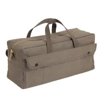 Canvas Jumbo Tool Bag With Brass Zipper