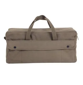 Canvas Jumbo Tool Bag With Brass Zipper