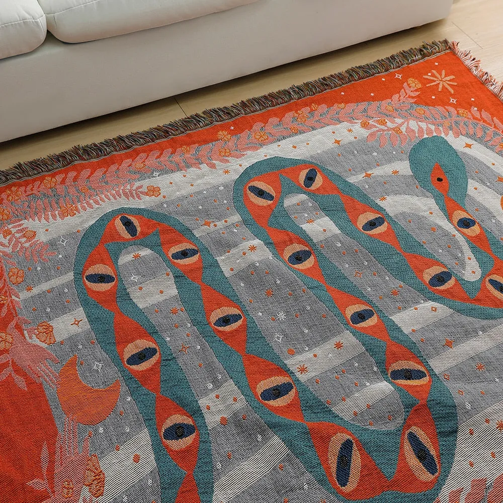 Casual Blanket Boho Snake Tapestry Decoration