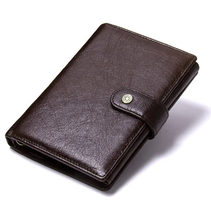 Casual Genuine Leather Wallet Men Passport Holder Coin Purse PORTFOLIO MAN Portomonee Short Wallets Passport Cover Travel Bag