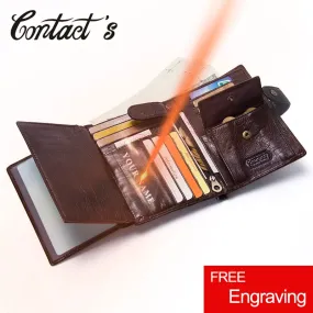 Casual Genuine Leather Wallet Men Passport Holder Coin Purse PORTFOLIO MAN Portomonee Short Wallets Passport Cover Travel Bag