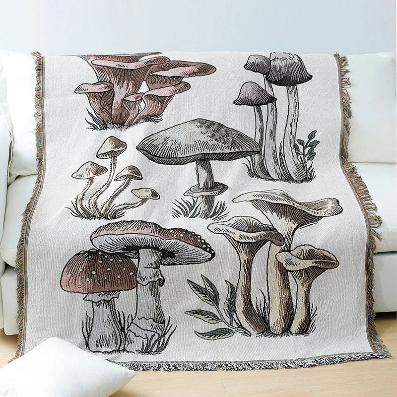 Casual Mushroom Wall-hanging Tapestry Throw Blanket