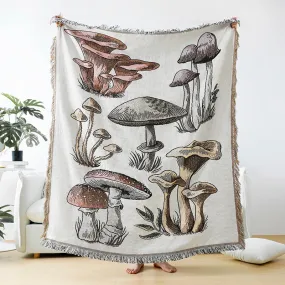 Casual Mushroom Wall-hanging Tapestry Throw Blanket