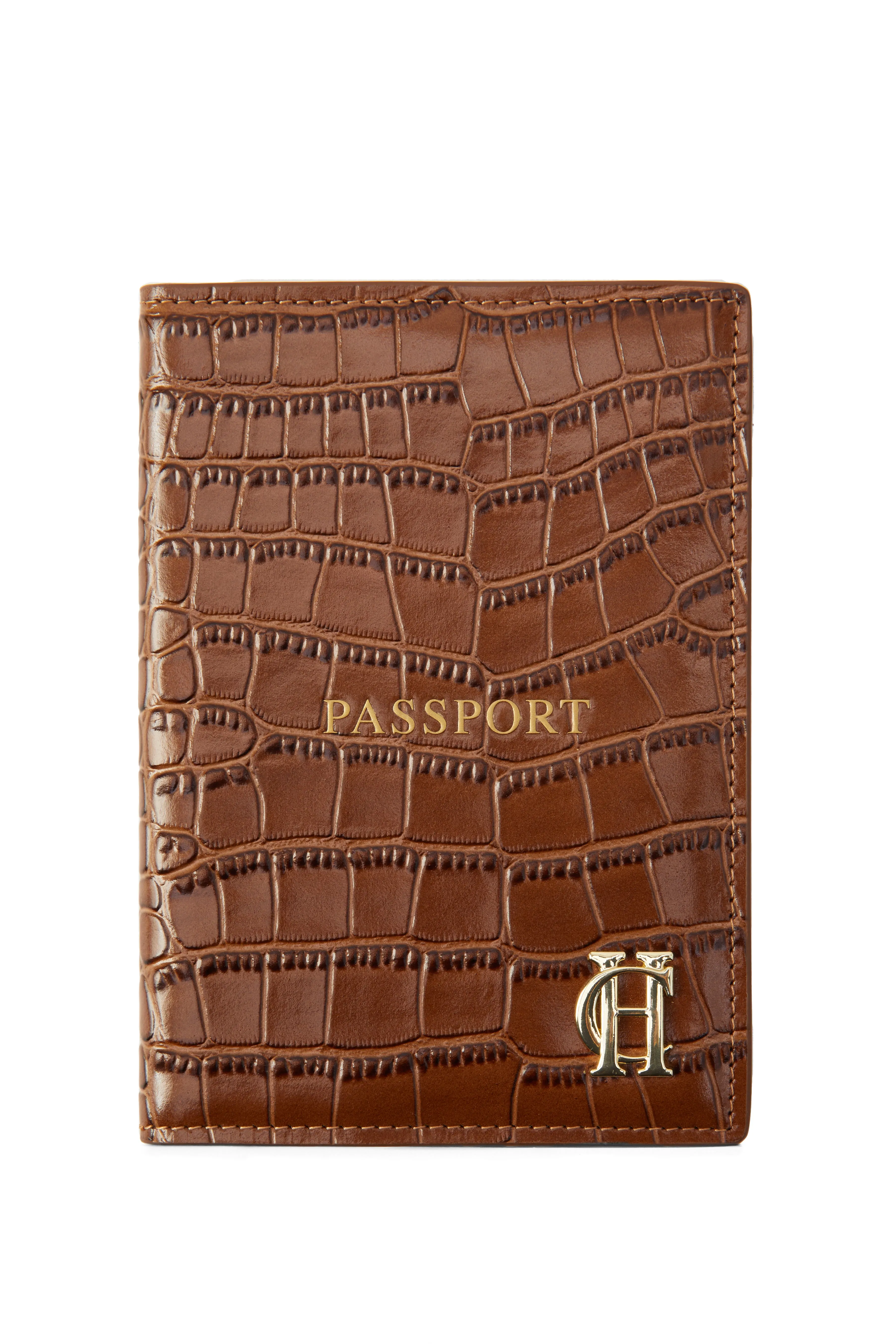 Chelsea Passport Holder (Tan Croc)