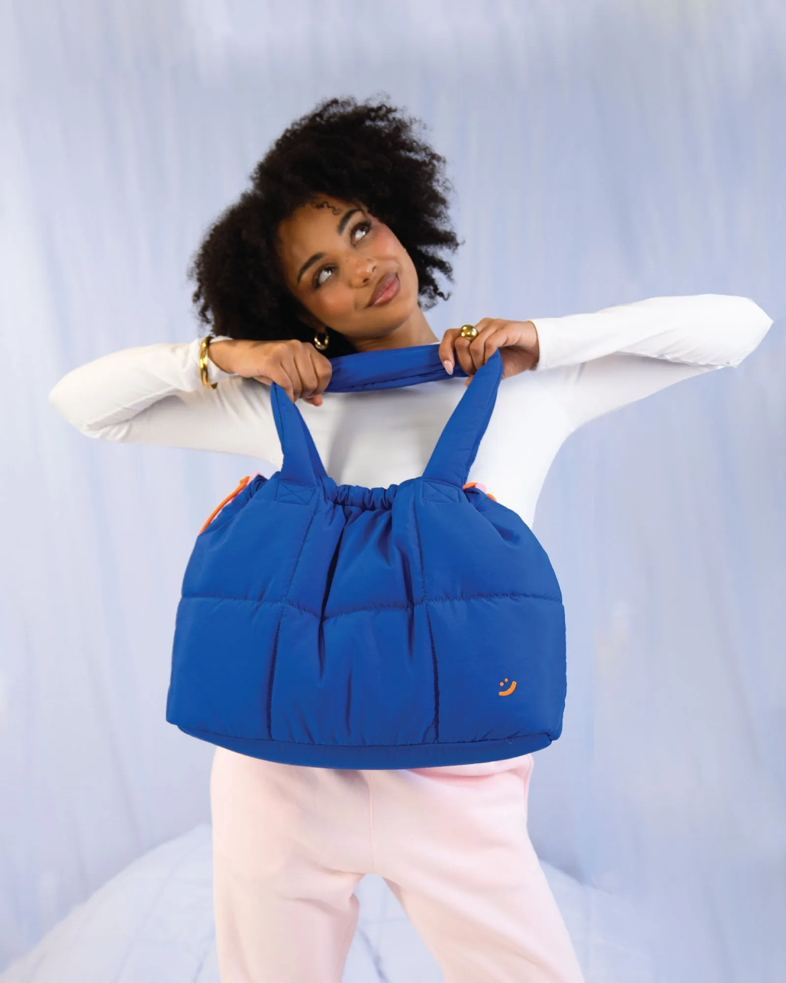 Cobalt Marshmallow Midi Tote