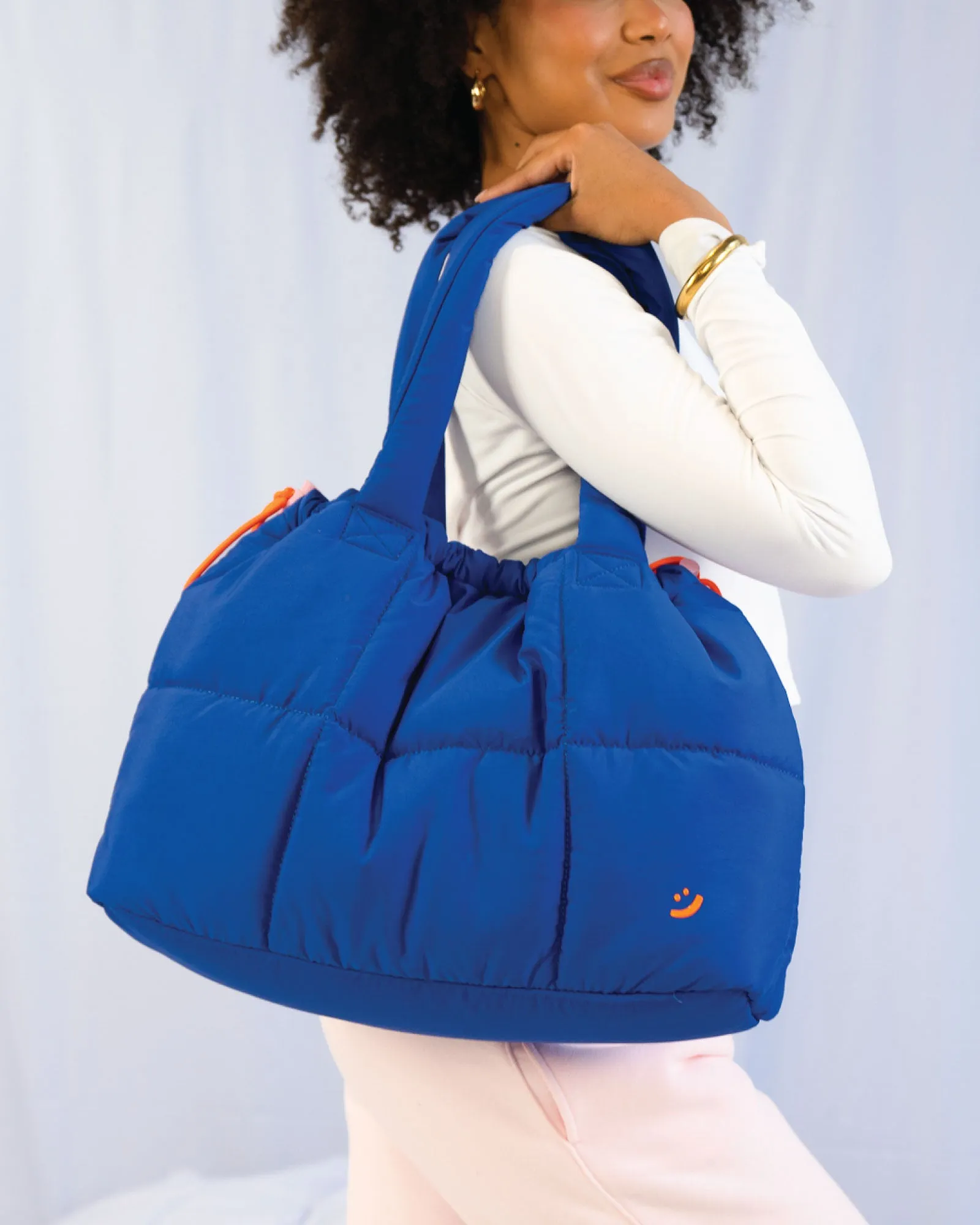 Cobalt Marshmallow Midi Tote