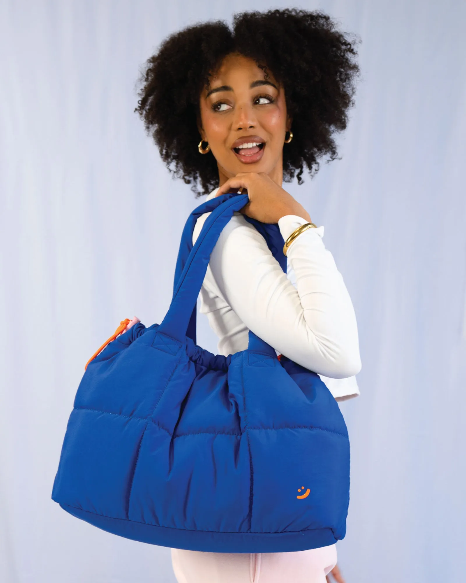 Cobalt Marshmallow Midi Tote