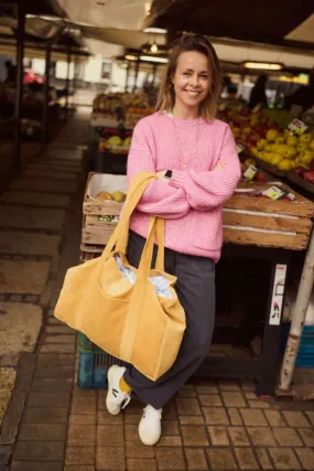 Corduroy Mom Bag Deep Yellow | Tote Bag