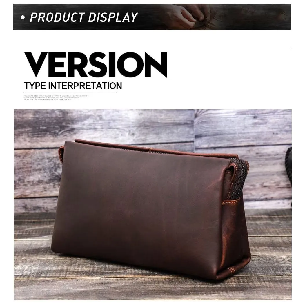 CowLuxe Stylish Leather Men's Storage Bag