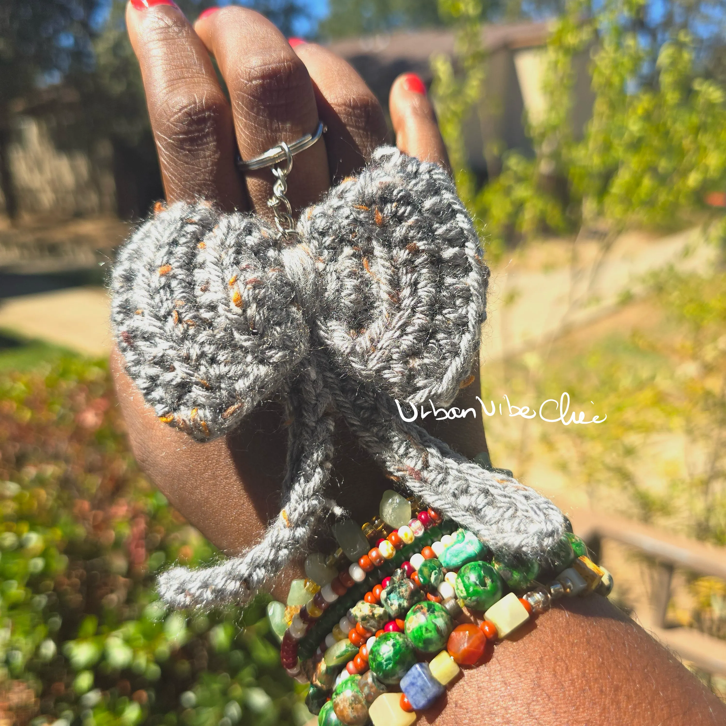 Crochet Bow Keychain