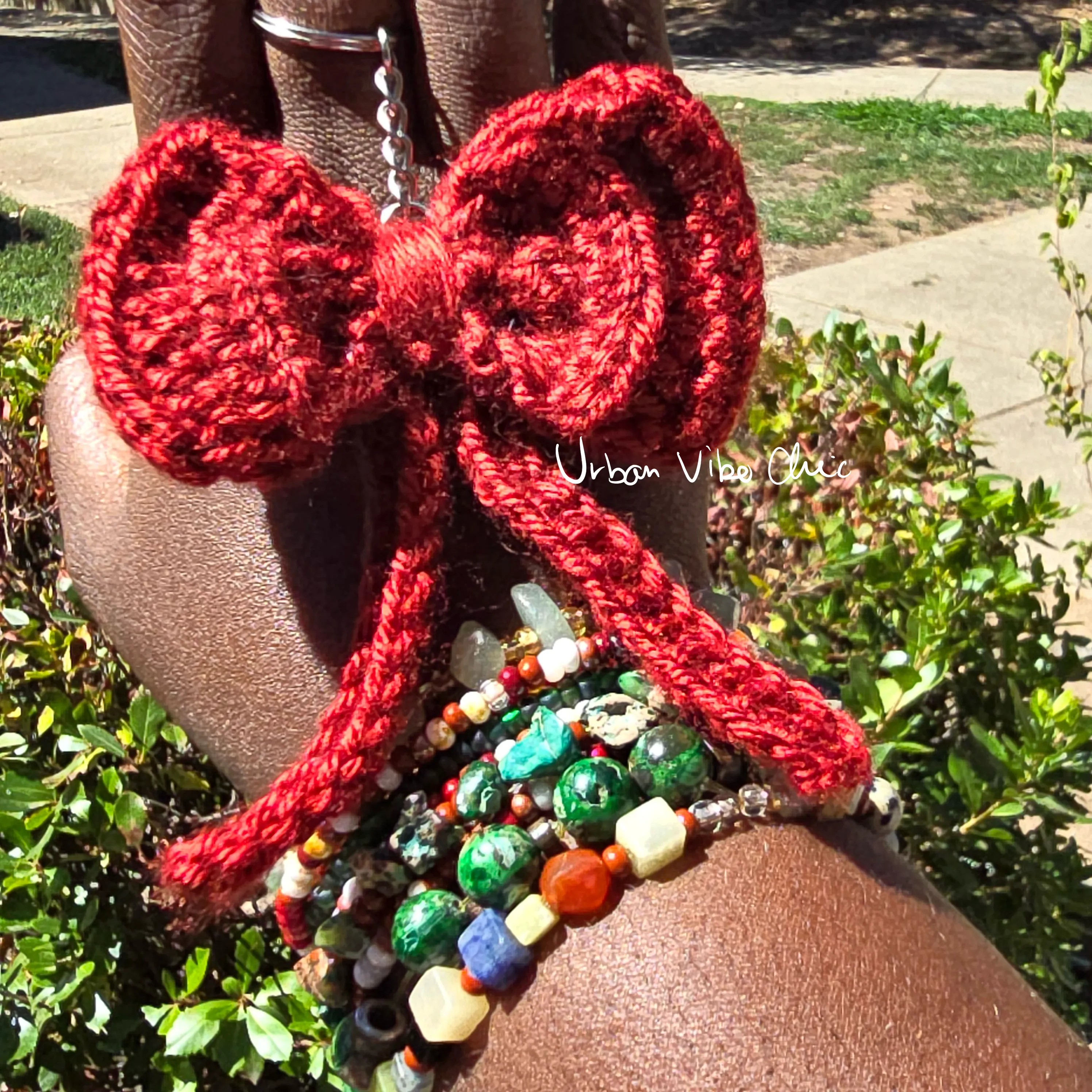 Crochet Bow Keychain