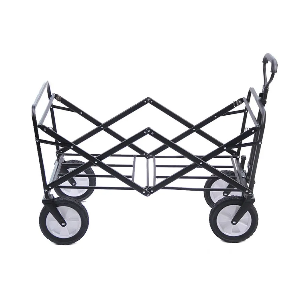 CRONY TC3015 Folding Cart Heavy Duty  Collapsible Folding  Wagon Utility Shopping Outdoor Camping Garden Cart | BLUE