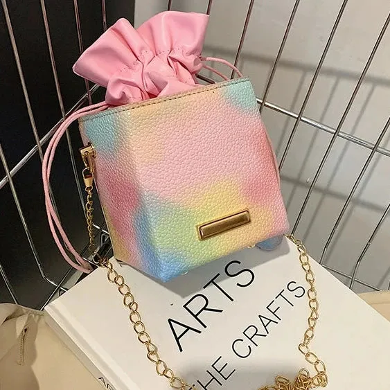 Cute Girl Rainbow Chain Small Bag