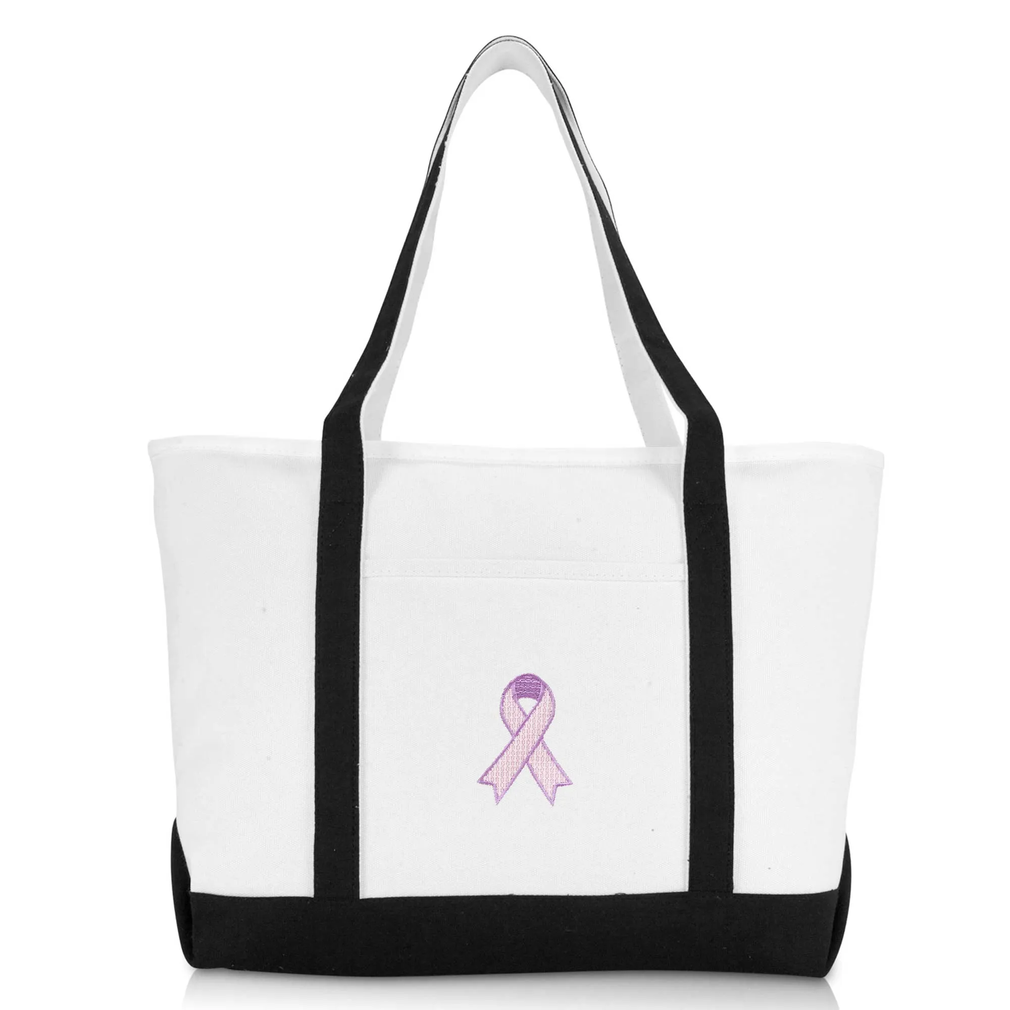 Dalix Breast Cancer Ribbon Tote Bag