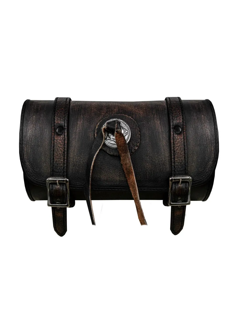 Distressed Brown Genuine Leather 10" Tool Bag