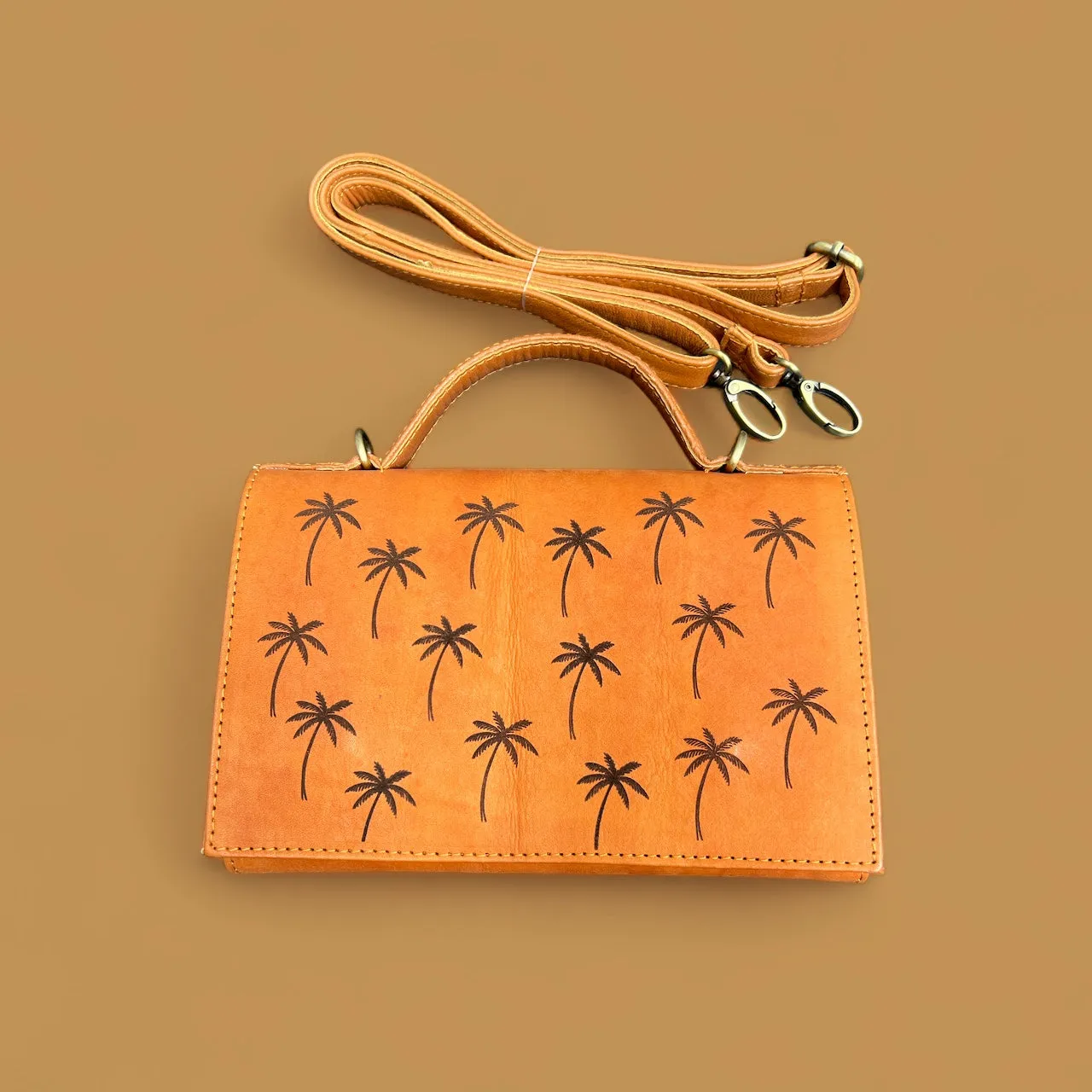 Double Snap Small Bag Palm Trees