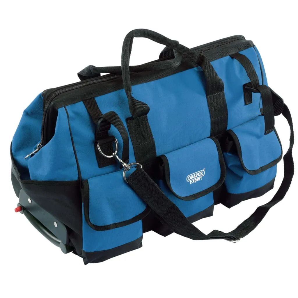 Draper Tools Rolling Tool Bag 60x30x35 cm Blue and Black 58 L