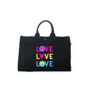 East West Bag: Black LOVE LOVE LOVE